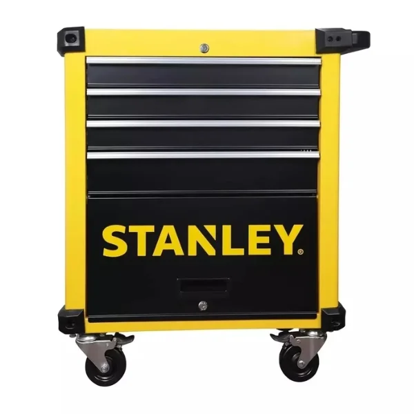 Stanley STST74305-8 Metal Tool Trolley with Cabinet 4 Drawer Yellow Supplier