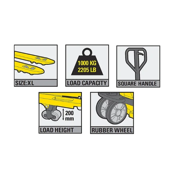 Stanley SXWT-CPT-25XXL Extra Long Pallet Truck 1000kg Supplier