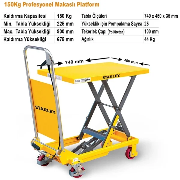 Stanley SXWTI-CTABL-X150 Hydraulic Table Lifter 150kg Supplier